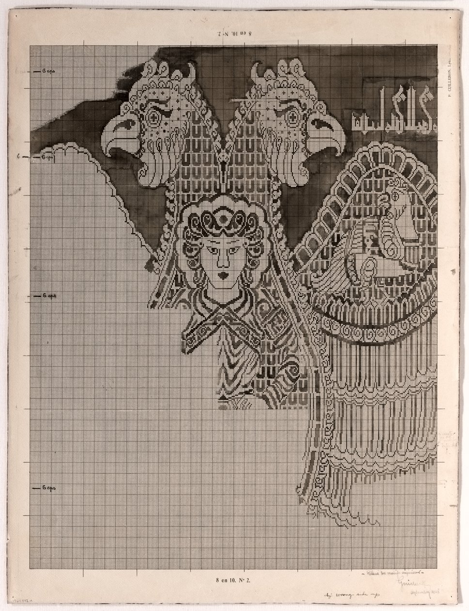 Disegni schematici di seta Buyid (1962.264) da Félix Guichert