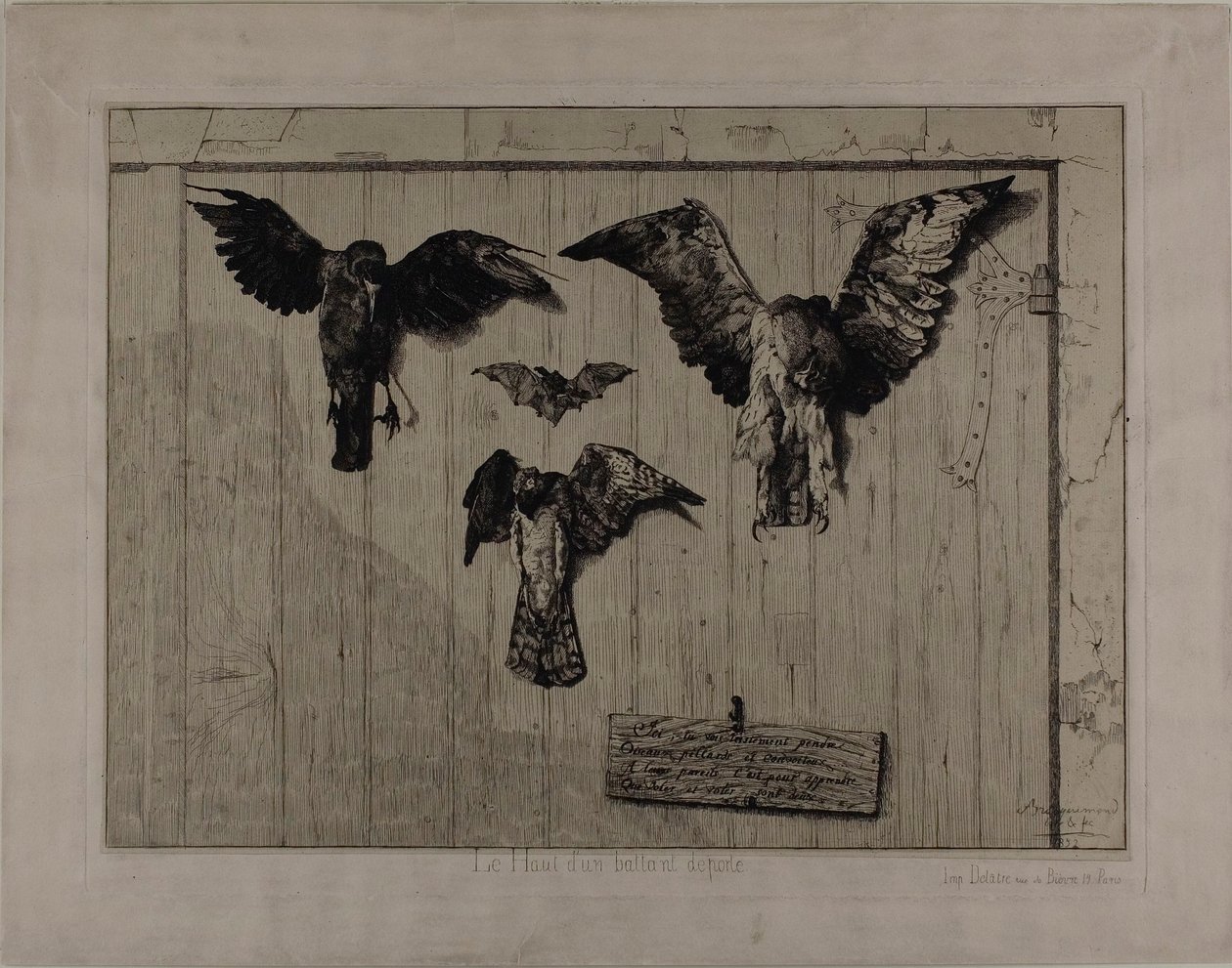 La parte superiore di una porta da Félix Henri Bracquemond