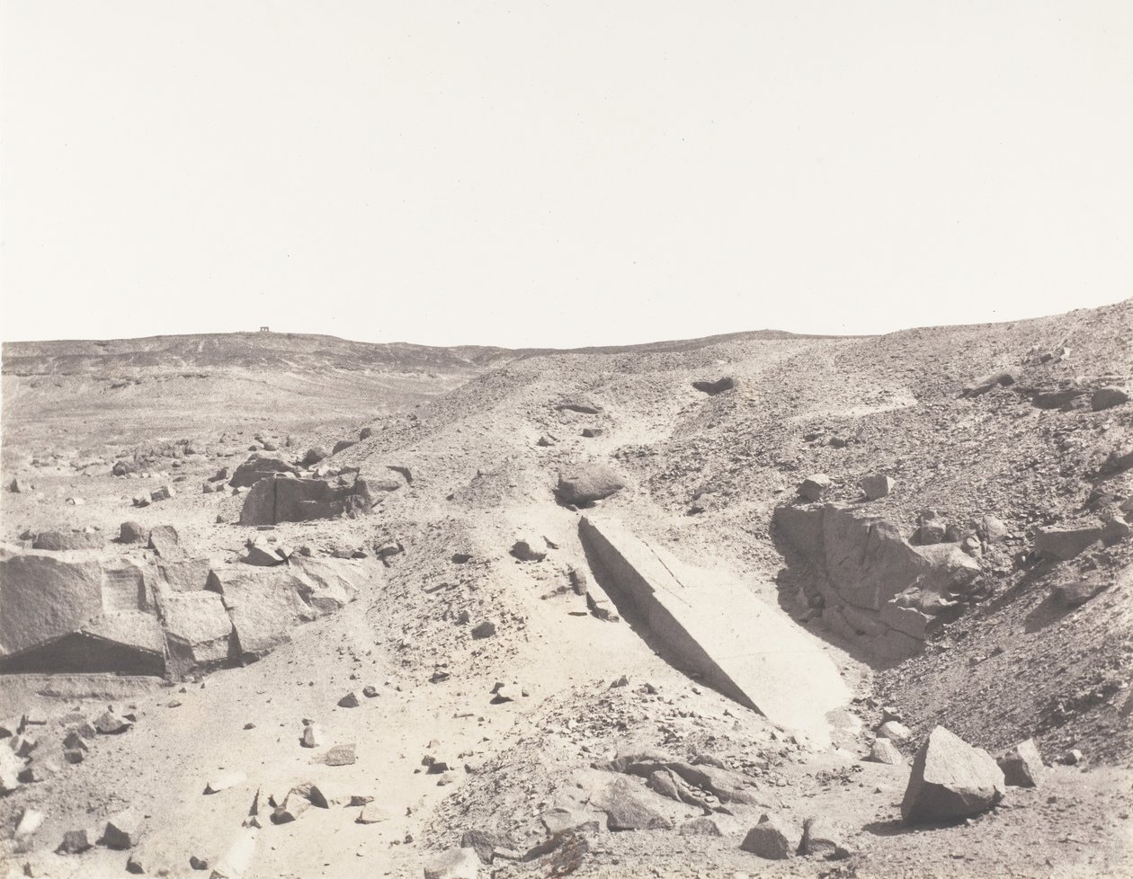Assuan, Cave di Granito - Antico Sistema di Estrazione da Félix Teynard