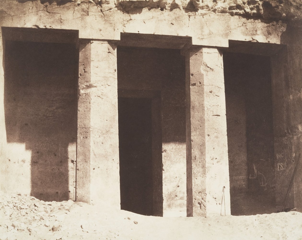 Béni Haçan, architettura ipogea, tomba di Amoneï, 1851-52 da Félix Teynard