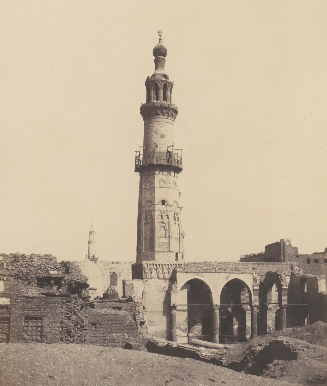 Djirdjeh, Moschea in Rovine sul Bordo del Nilo, 1851-52, stampato 1853-54 da Félix Teynard