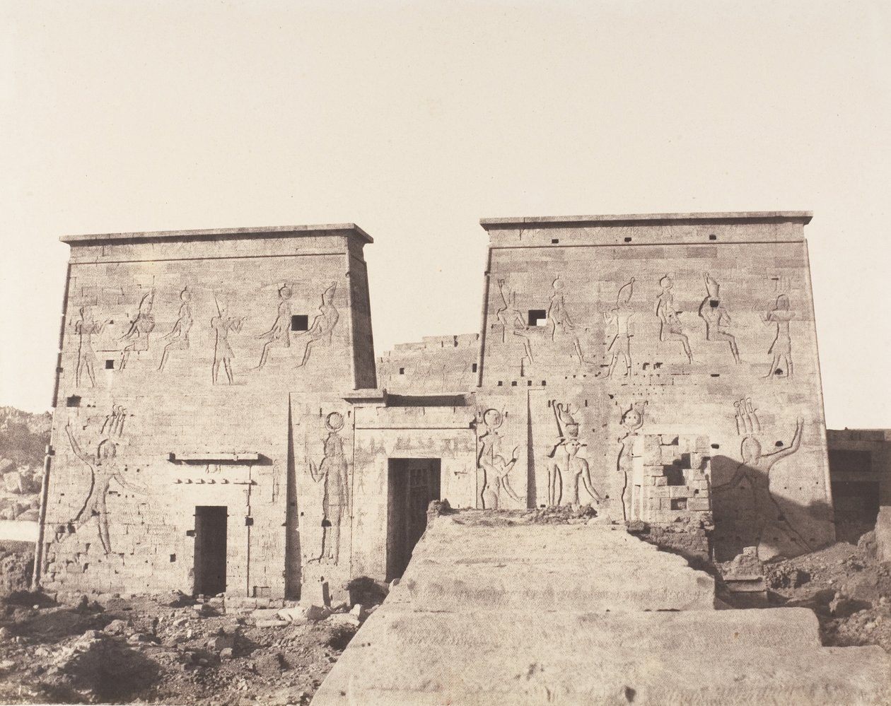 Ile de Fileh Philæ, Primo Pilone - Vista dalla Piattaforma da Félix Teynard