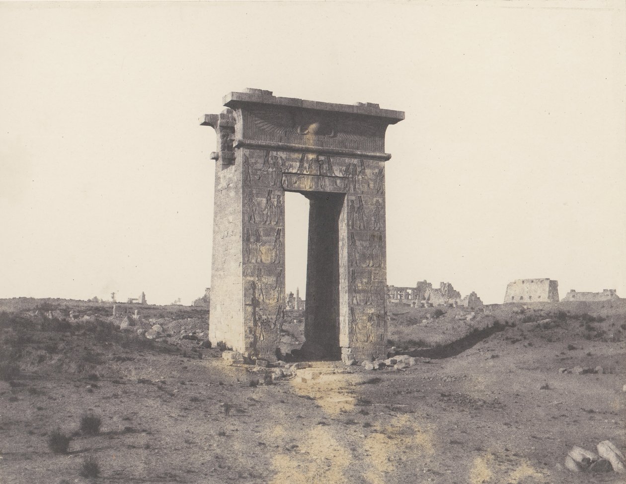 Karnak Tebe, Grande Porta del Nord Vista dal Punto X da Félix Teynard