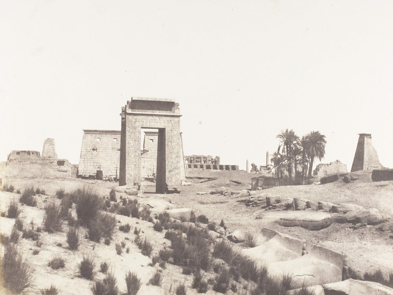 Karnak Tebe, Veduta generale delle rovine presa dal punto B, 1851-52, stampato 1853-54 da Félix Teynard