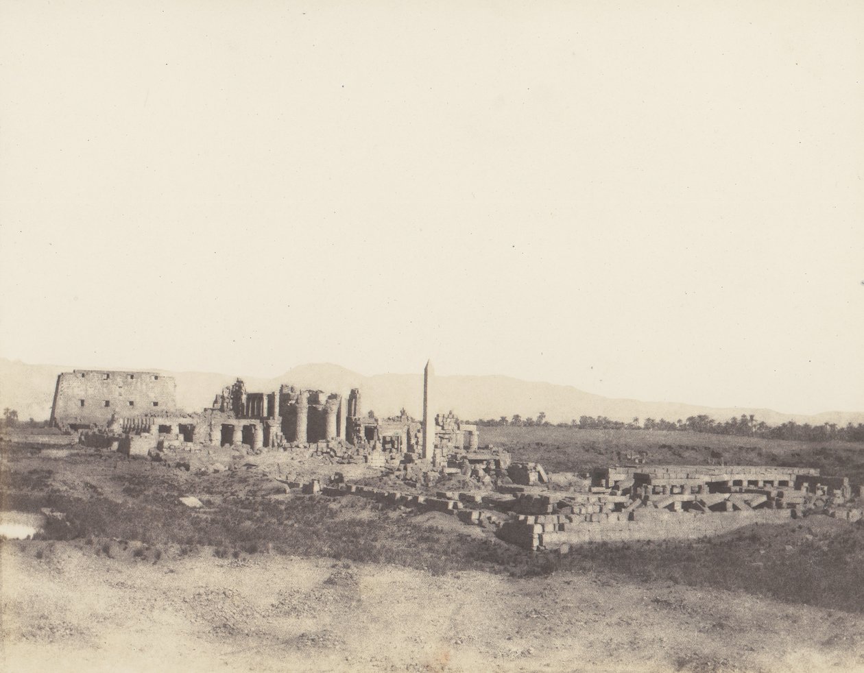Karnak Tebe, vista generale delle rovine presa da sud-est da Félix Teynard