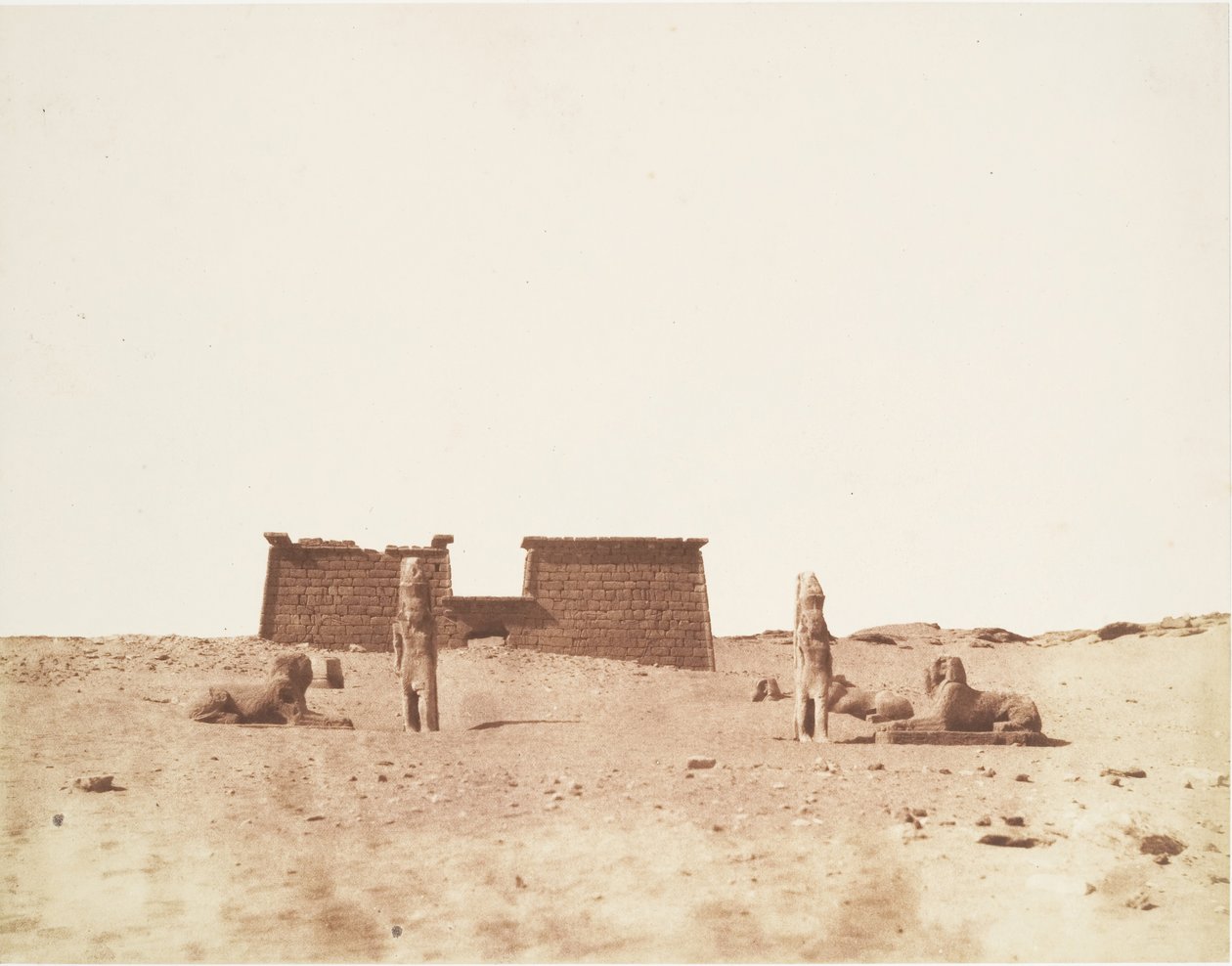 Sébôuah, vista generale del tempio, pubblicato 1851 da Félix Teynard