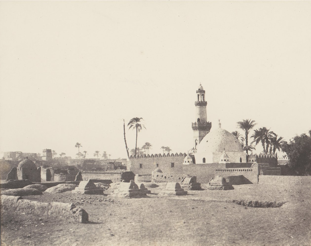 Souâdj, cimitero musulmano e tomba di Mourâd-Bey, 1851-52, stampato 1853-54 da Félix Teynard