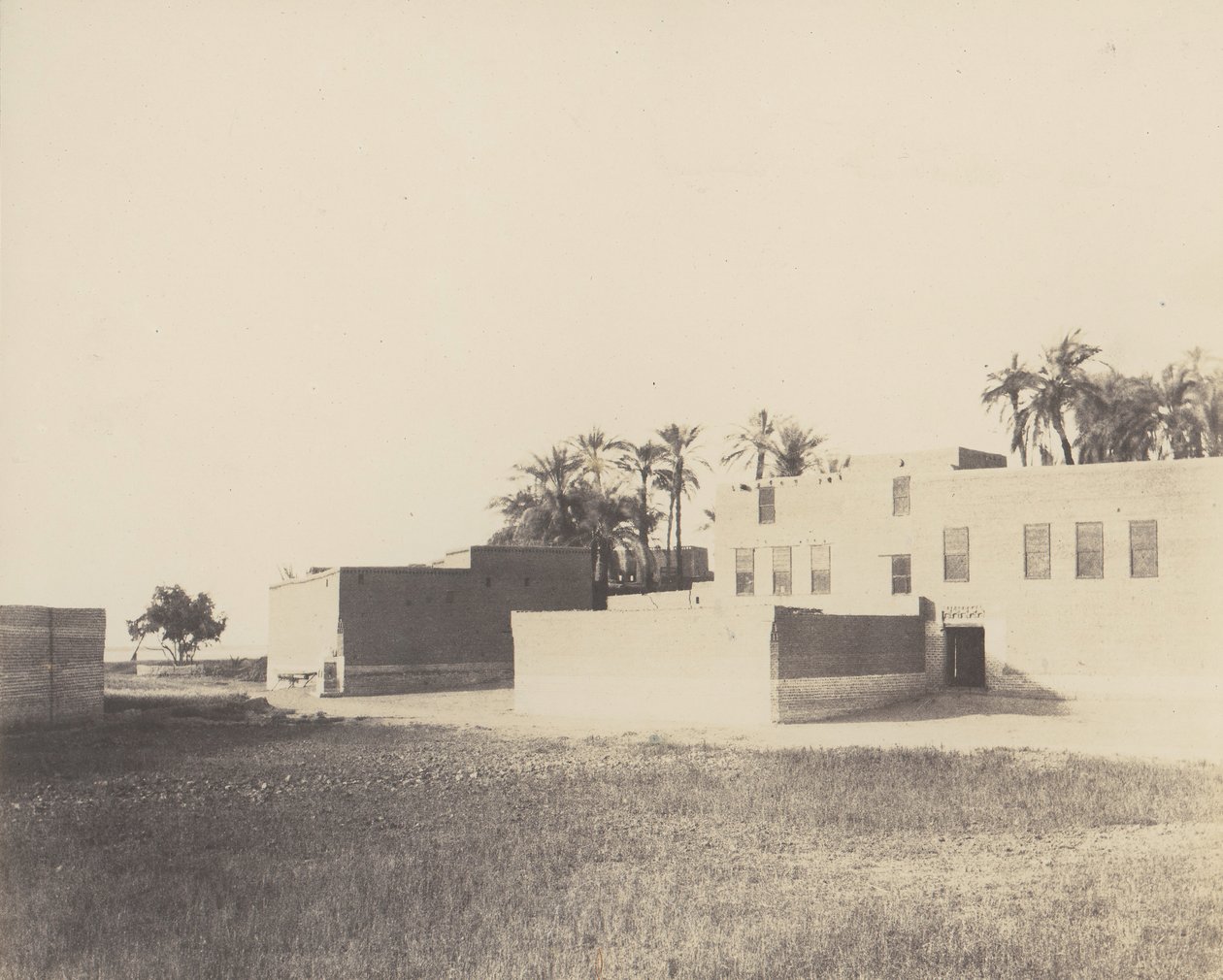 Syout, Abitazioni Arabe sul Bordo del Nilo, 1851-52 da Félix Teynard