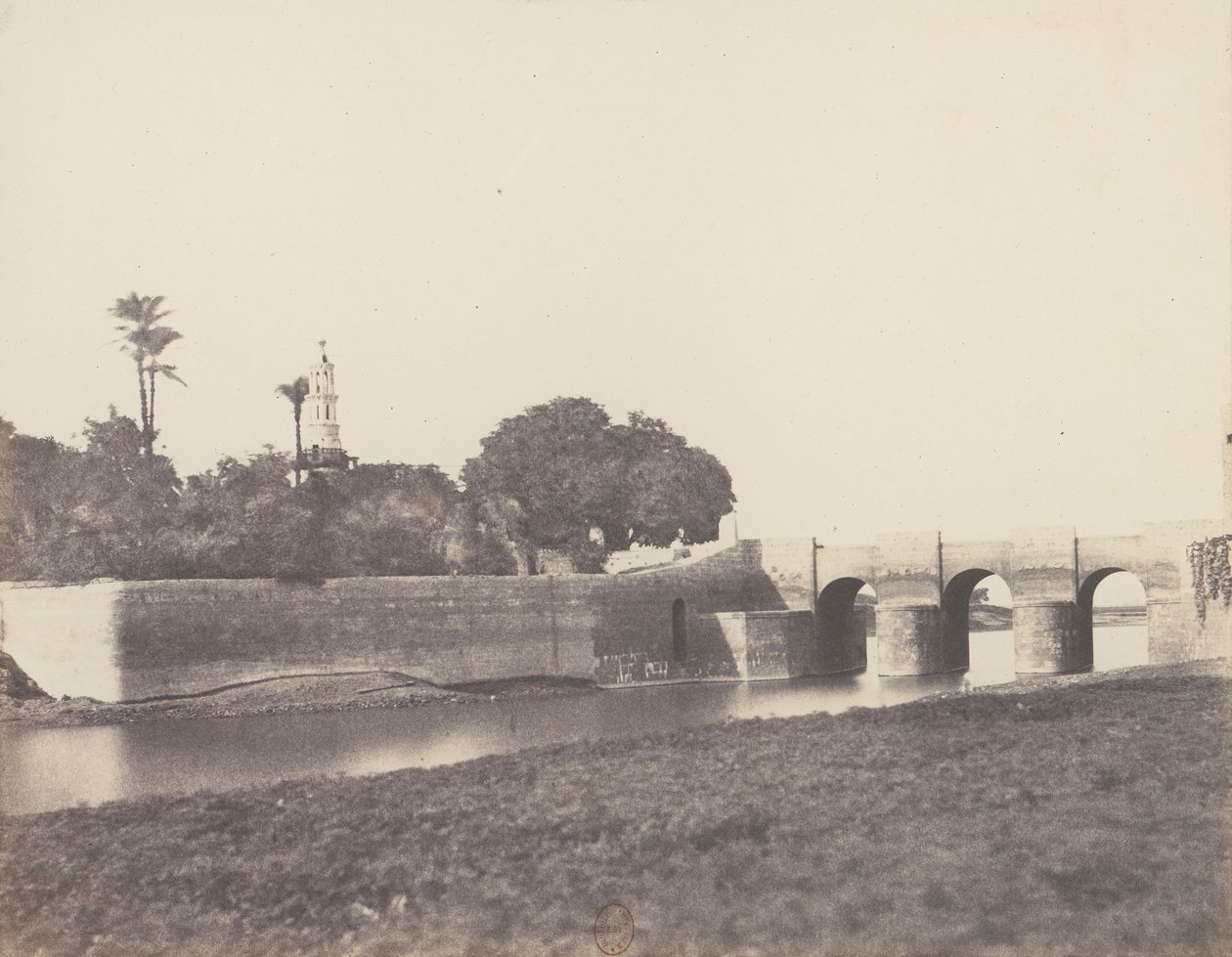 Syout, ponte sul grande canale, 1851-52, stampato 1853-54 da Félix Teynard