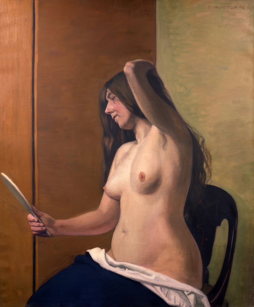 Nudo con specchio da Félix Vallotton