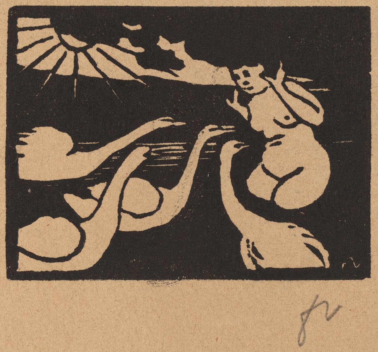 Bagnante con cigni da Félix Vallotton