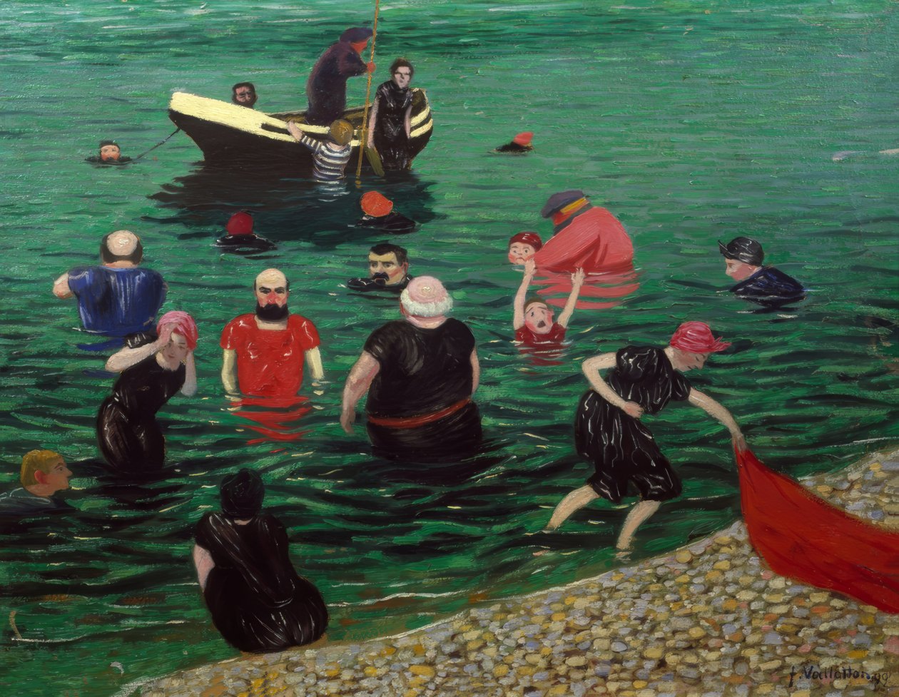 Bagnanti a Étretat da Félix Vallotton