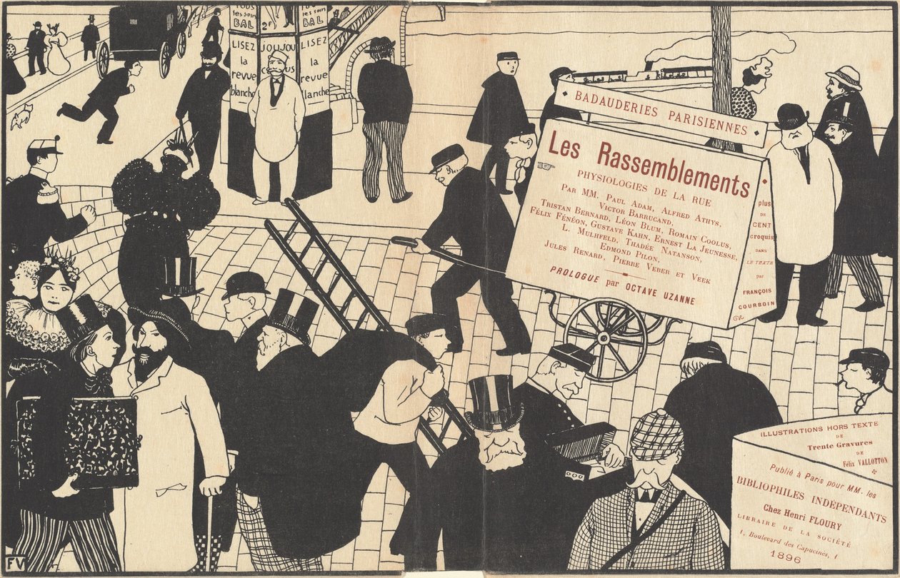 Copertina del libro Les Rassemblements, 1896 da Félix Vallotton
