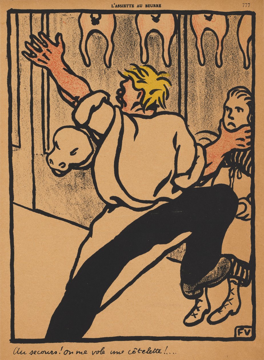 Crimini e Punizioni XX, 777: Aiuto! Mi stanno rubando la cotoletta! da Félix Vallotton
