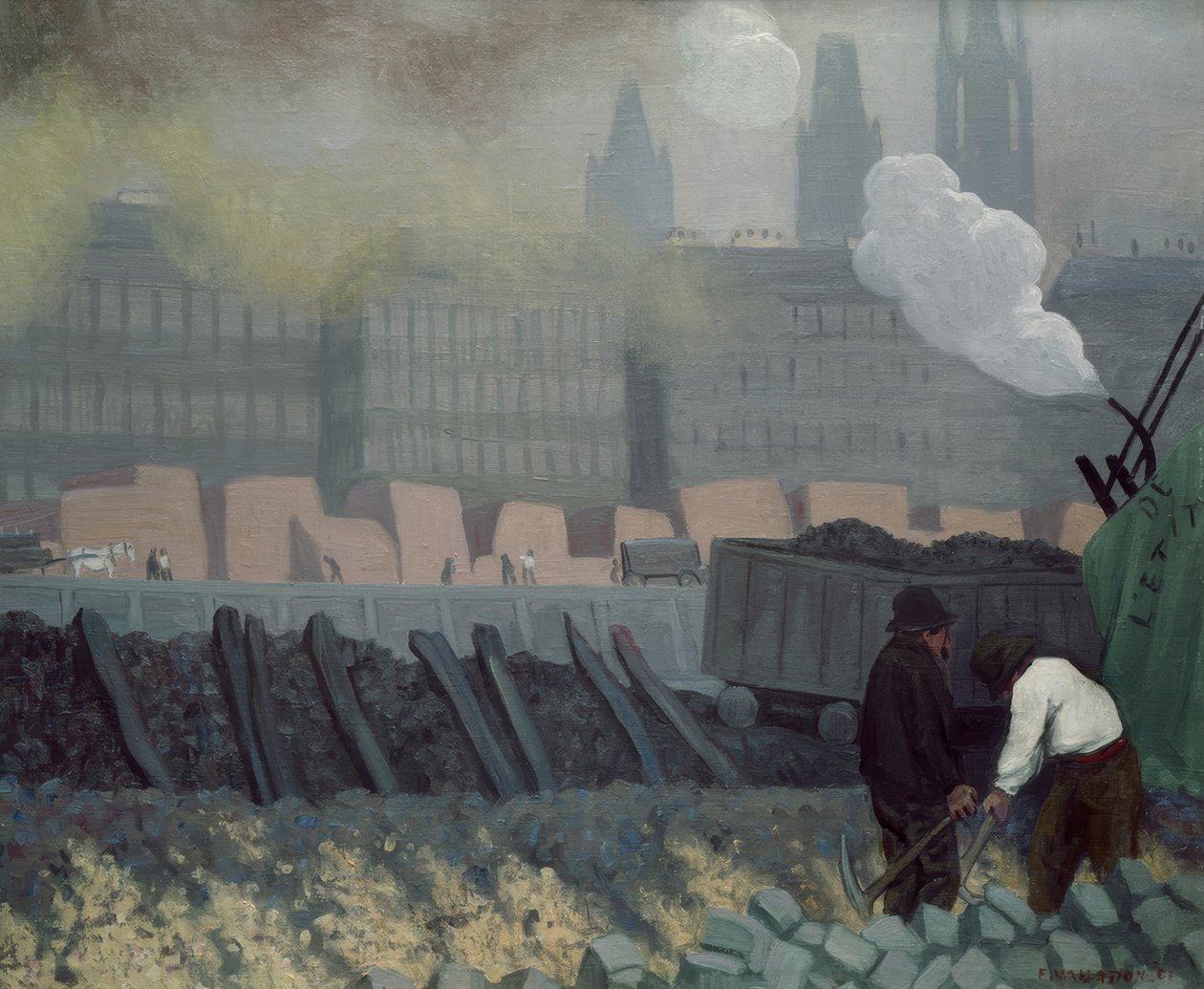 Il porto di Rouen da Félix Vallotton