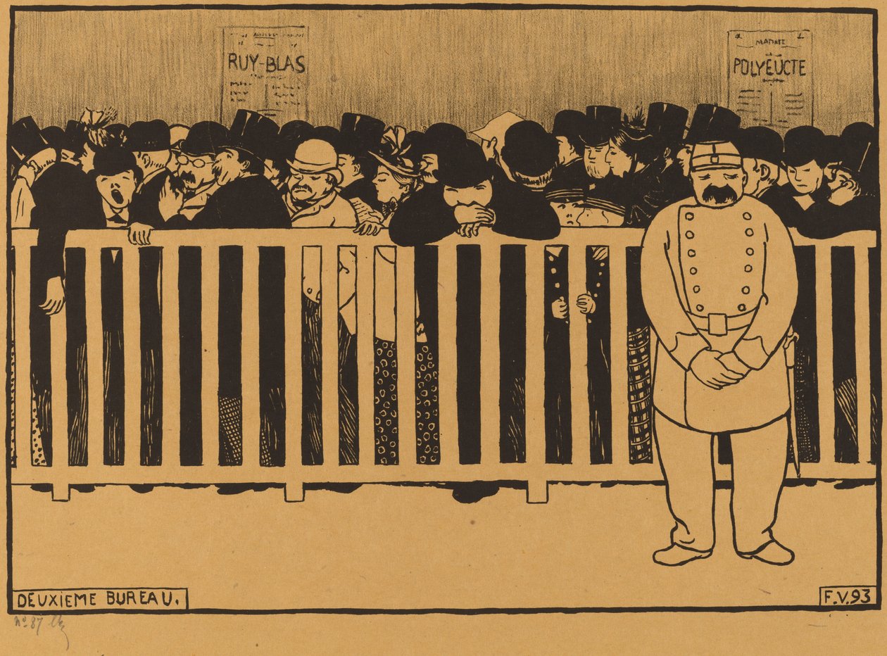 Deuxieme Bureau Box Office, 1893 da Félix Vallotton