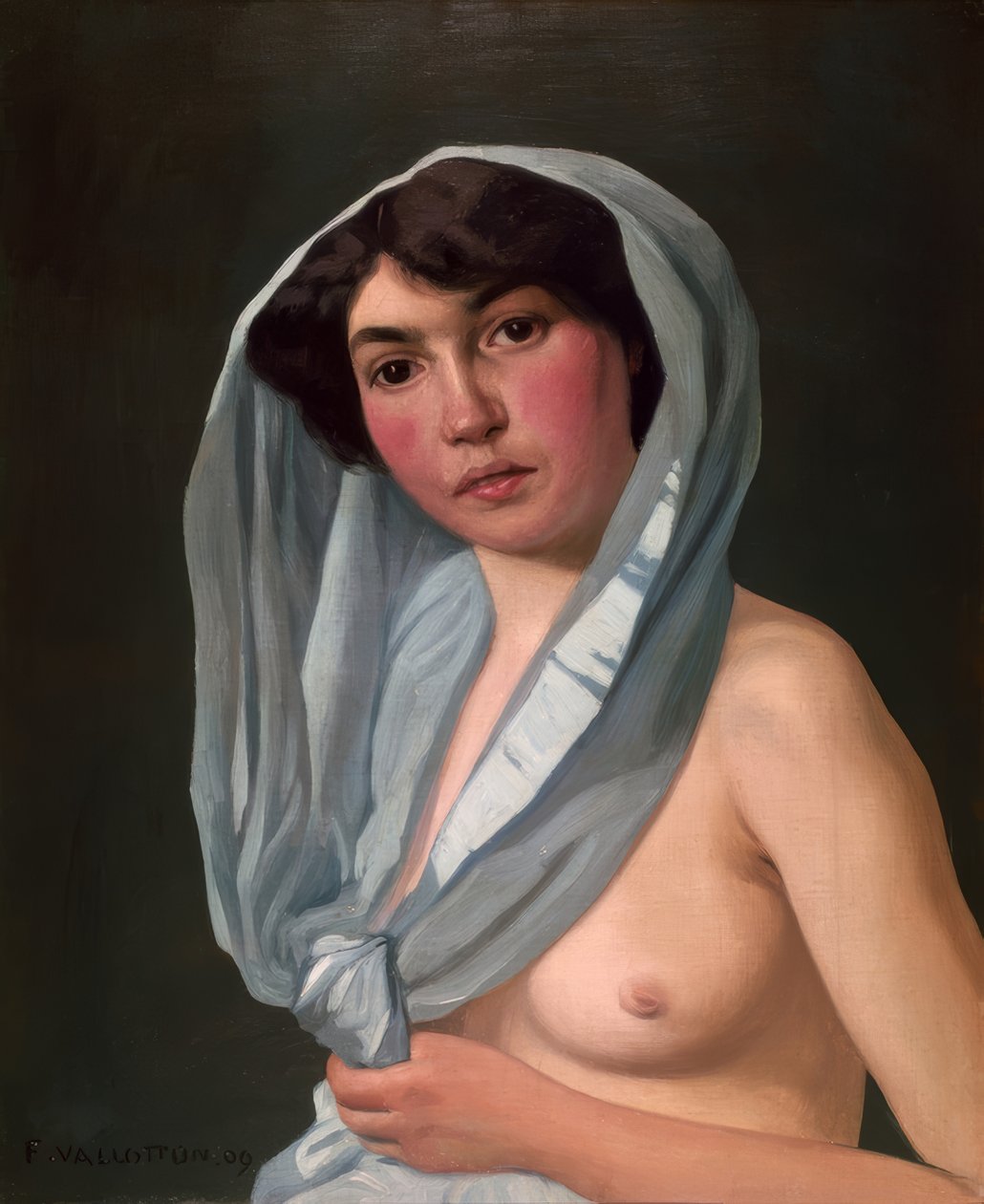 Donna con sciarpa blu da Félix Vallotton