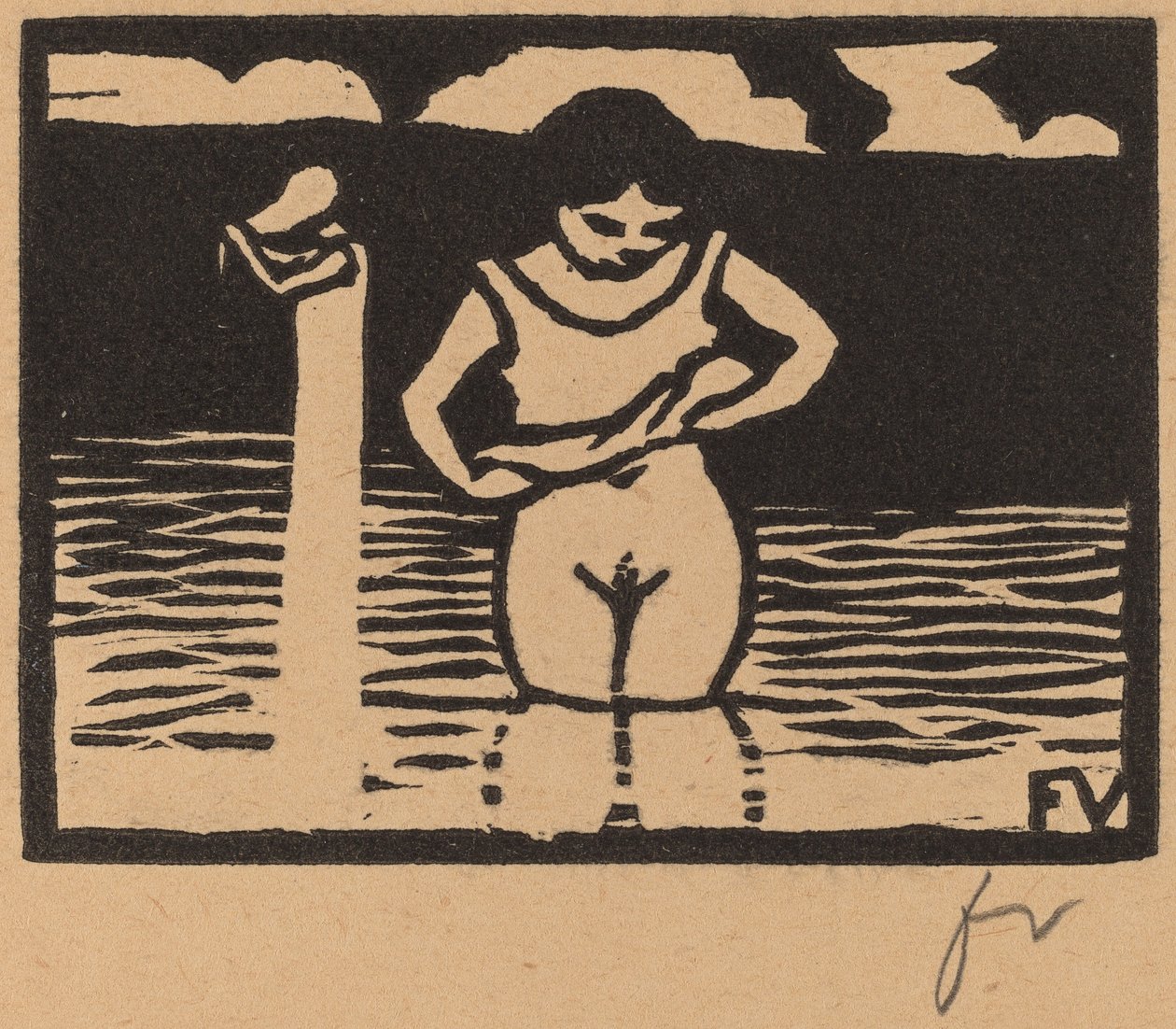 Ragazza che solleva la camicia, 1893 da Félix Vallotton