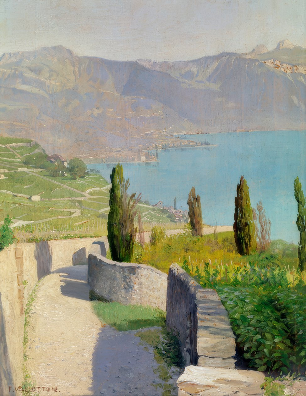 Paesaggio sul lago da Chexbres da Félix Vallotton