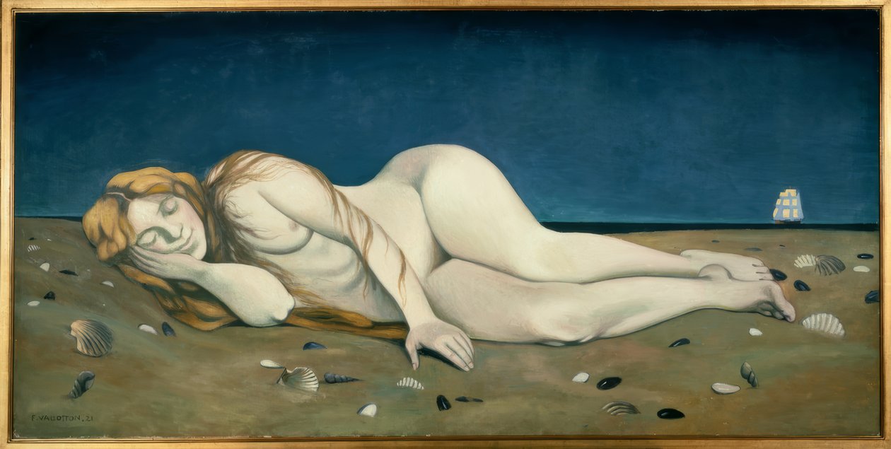 Bagnante addormentato sulla sabbia da Félix Vallotton