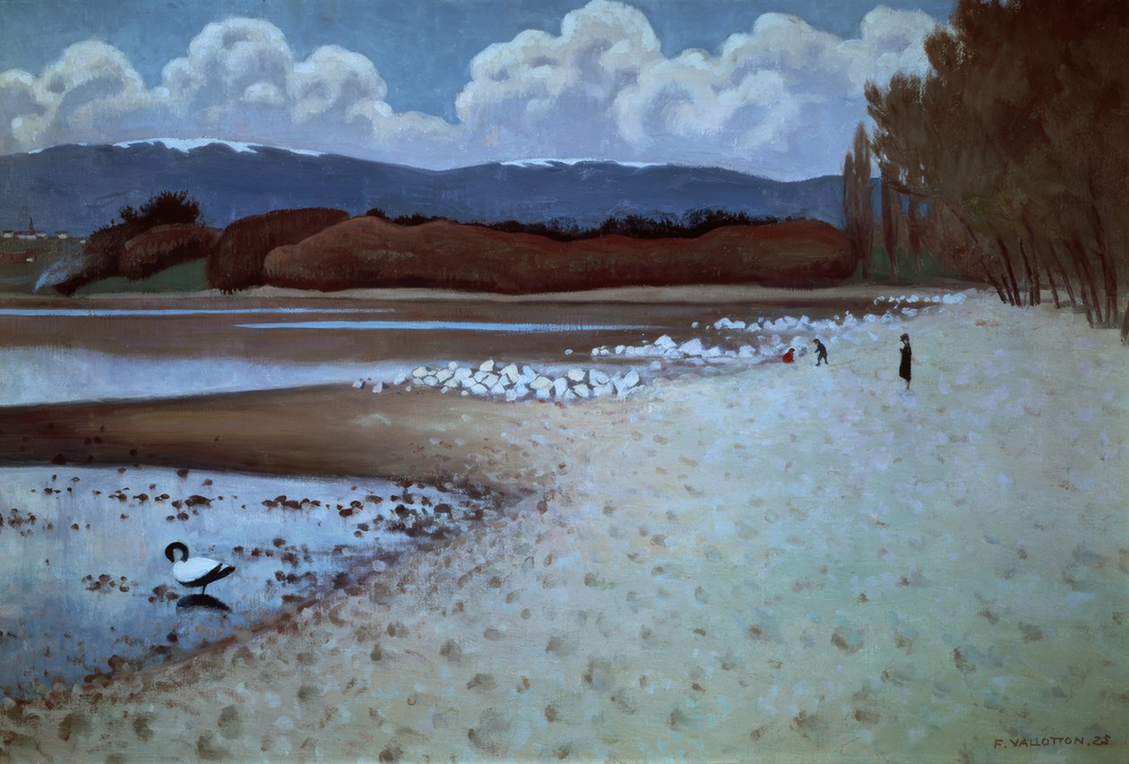 Spiaggia vicino a Vidy da Félix Vallotton