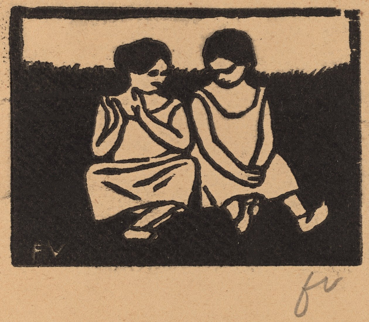 Due ragazze in camicia, 1893 da Félix Vallotton