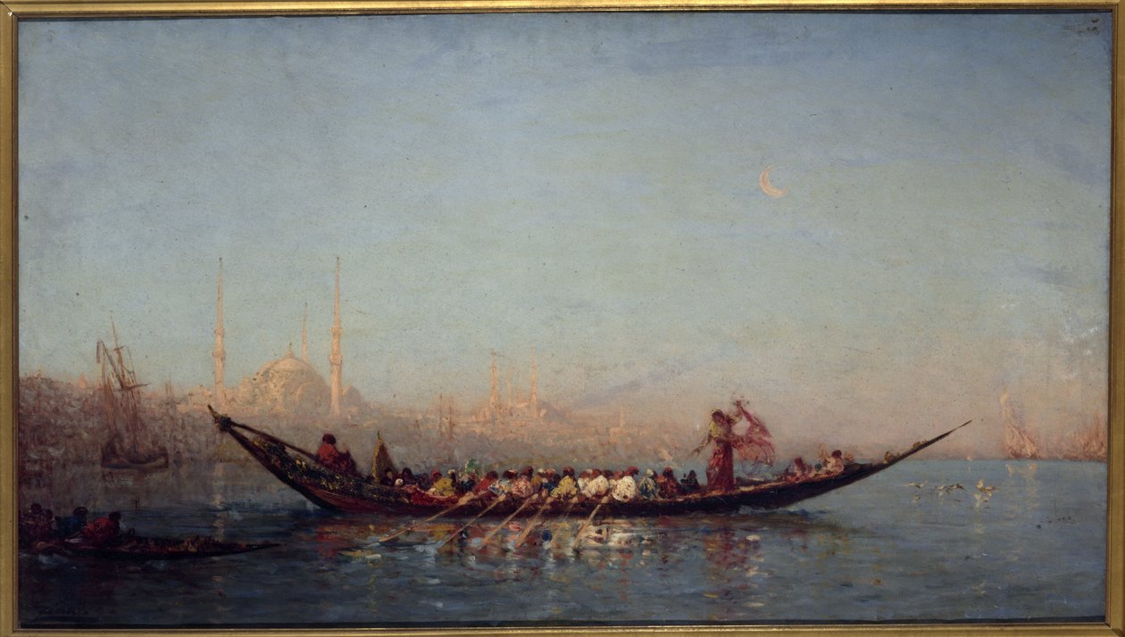 Costantinopoli, il caïque della Sultana, tra il 1880 e il 1890 da Félix Ziem