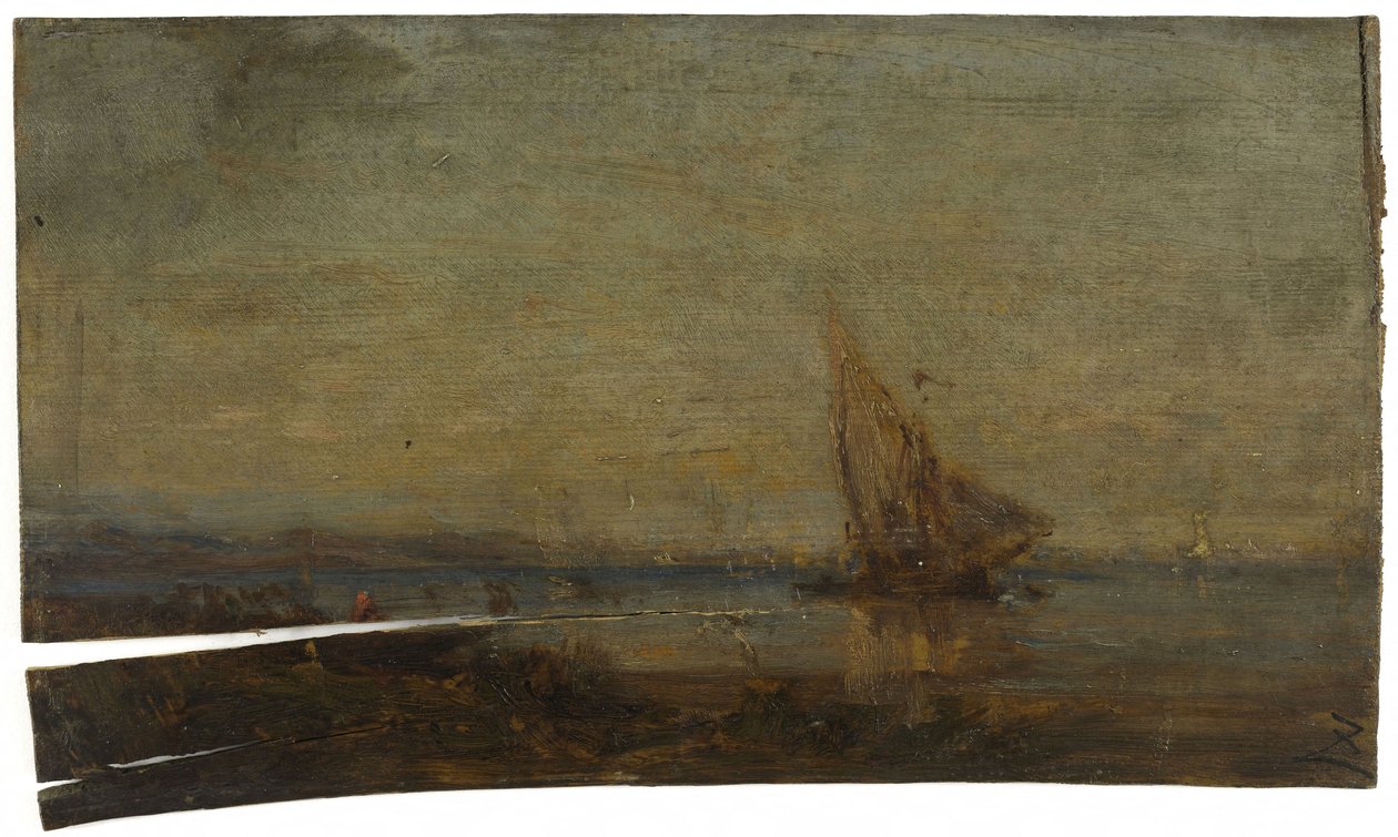 Davanti a Martigues, la vela gialla, ca. 1875 da Félix Ziem