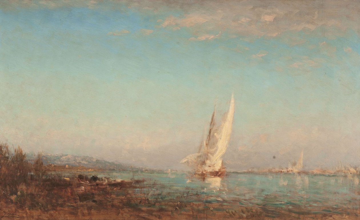 Martigues, la vela bianca, tra il 1890 e il 1895 da Félix Ziem
