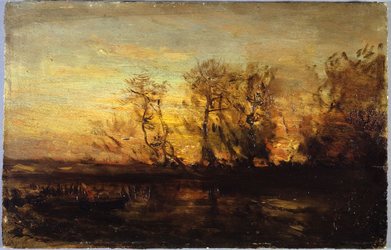 Tramonto, tra il 1850 e il 1860 da Félix Ziem