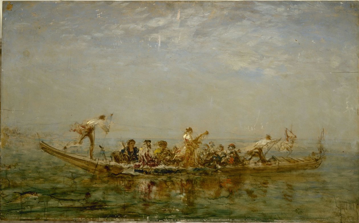 Il caïque, tra il 1880 e il 1890 da Félix Ziem