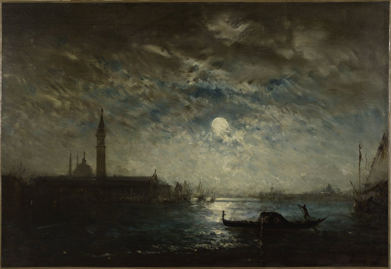Venezia e il Campanile al chiaro di luna, tra il 1870 e il 1890 da Félix Ziem