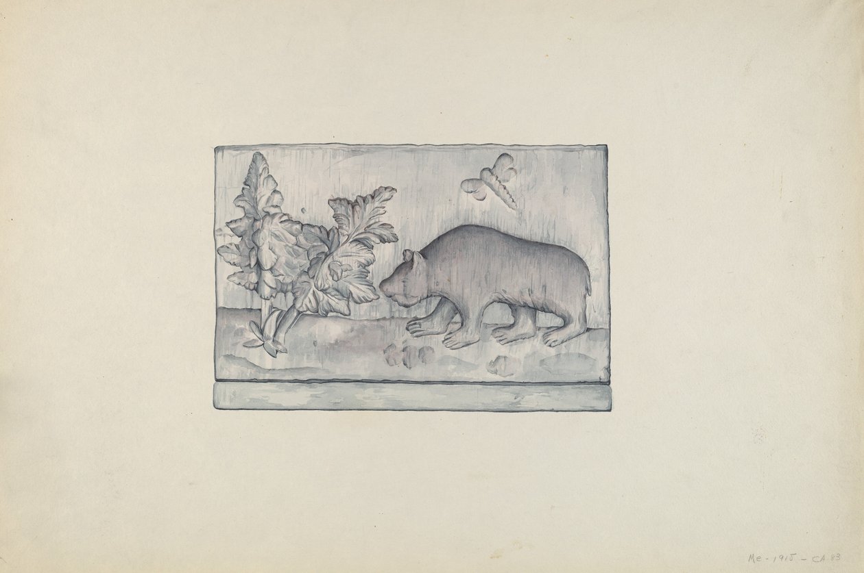 Pannello in rilievo con orso da Flora Merchant