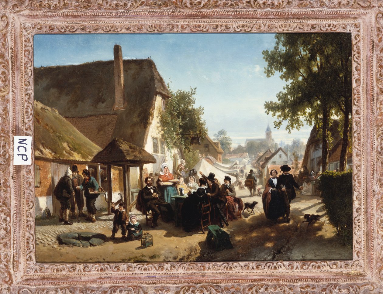 Pranzo alla locanda, 1886 da Florent Nicolas Crabeels