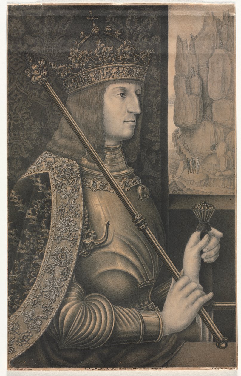 Ritratto di Kaiser Massimiliano I con Corona e Scettro da Florentin Lauter
