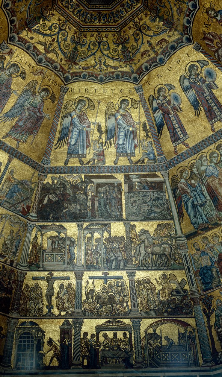 Mosaico sul soffitto a cupola del Battistero di San Giovanni, Firenze da Florentine School