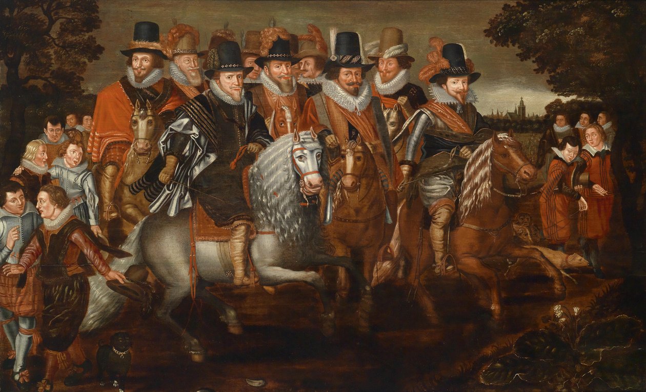 Moritz (1567-1625), Philipp Wilhelm (1558-1618), Friedrich Heinrich (1584-1647) da Follower of Adriaen van de Venne