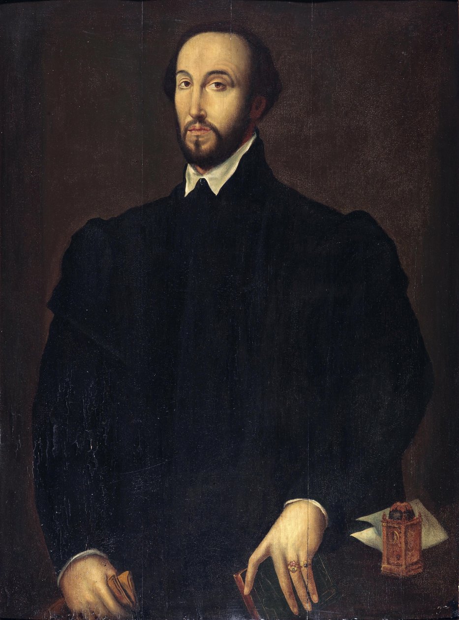 Ritratto di Antoine Perrenot de Granvelle (1517-1586), cardinale e ministro nei Paesi Bassi spagnoli da Follower of Antonis Mor