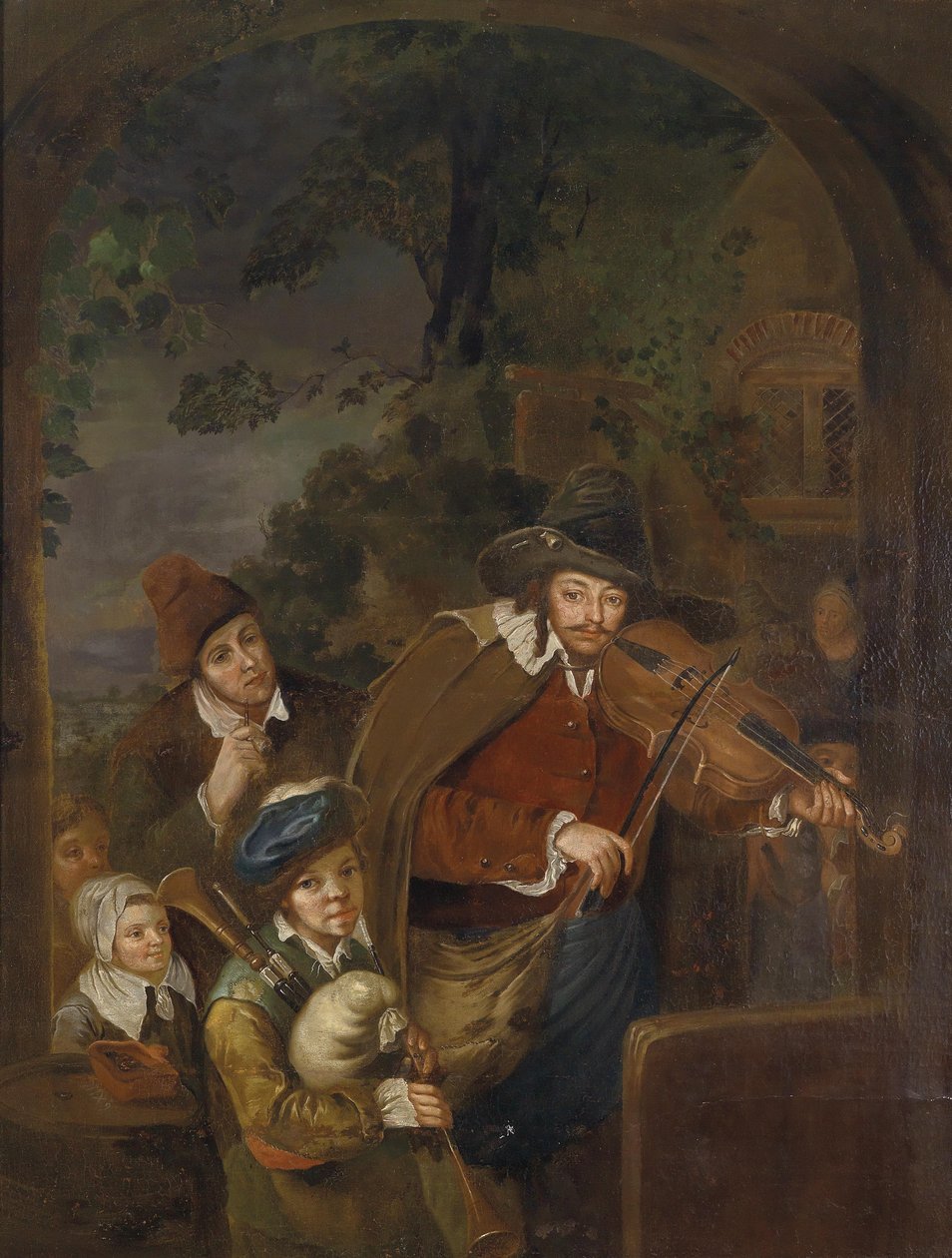Musicisti itineranti da Follower of Christian Wilhelm Ernst Dietrich