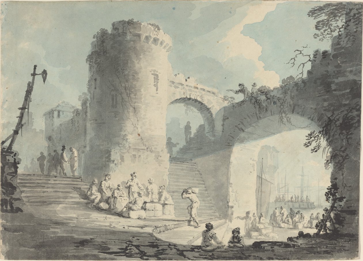 Scena portuale da Follower of Claude Joseph Vernet