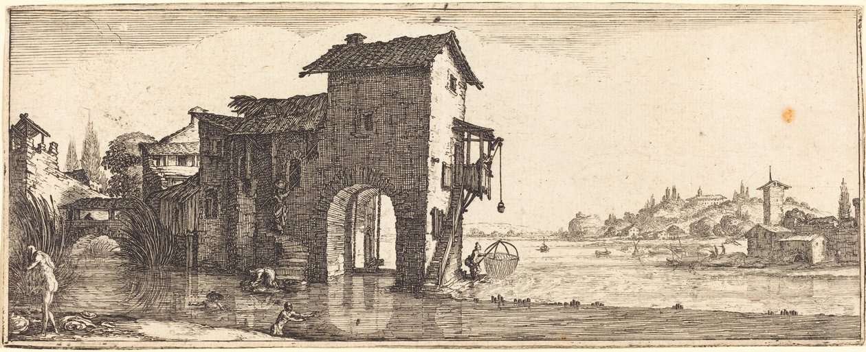 Il mulino ad acqua da Follower of Jacques Callot