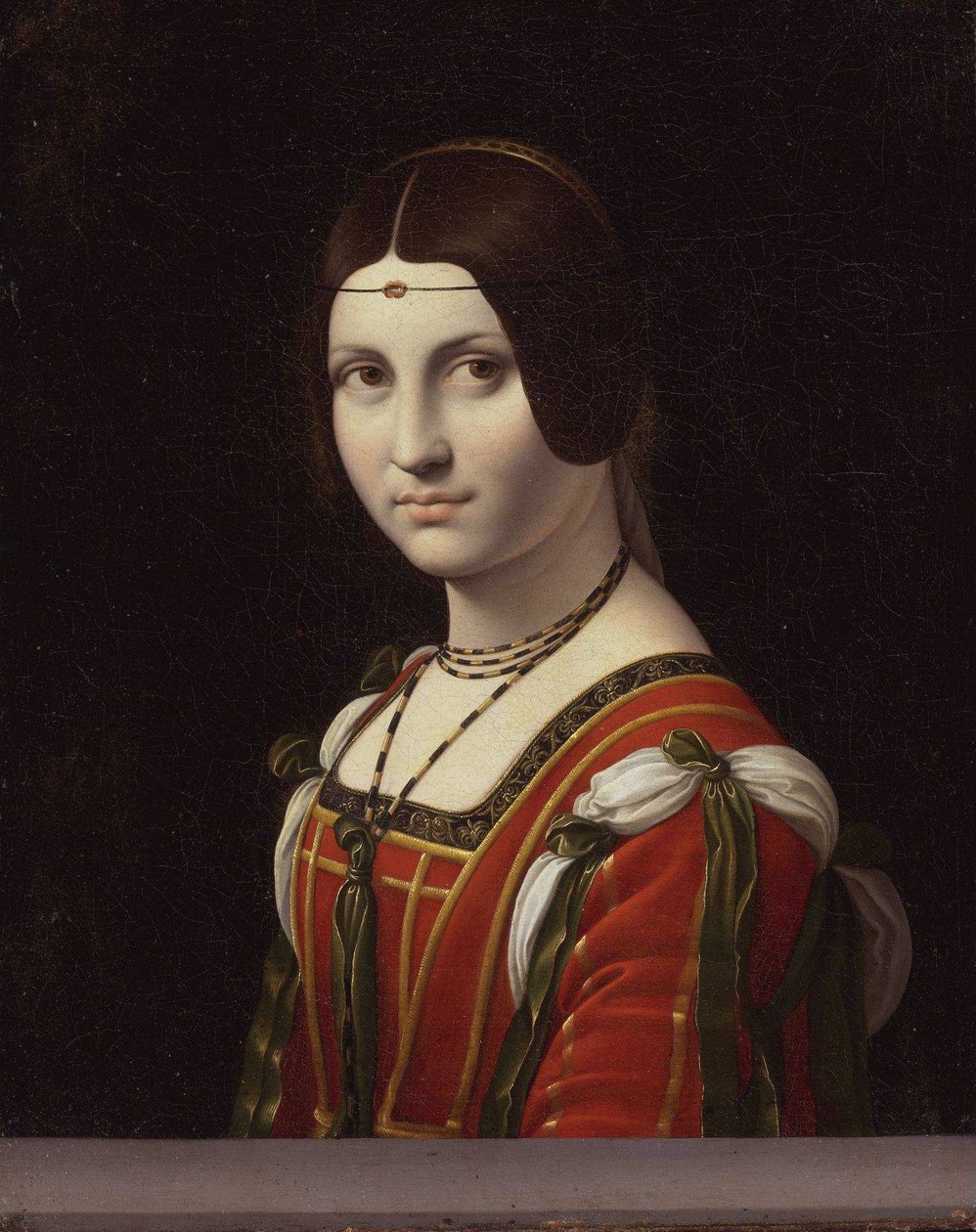 Ritratto di donna, detto "La Belle Ferronnière". da Follower of Leonardo da Vinci