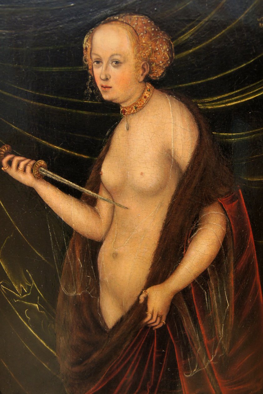 Tedesco: Selbstmord der Lucretia Il suicidio di Lucretia da Follower of Lucas Cranach the Elder