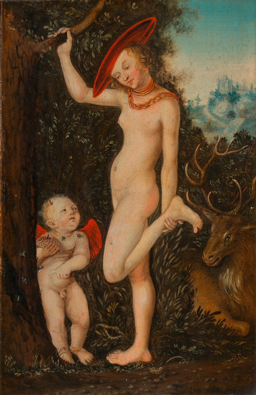 Venere e Cupido, il ladro di miele da Follower of Lucas Cranach the Elder