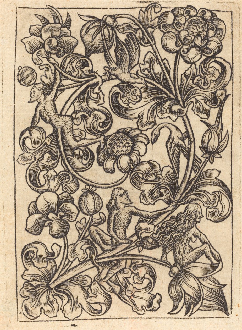 Ornamento con selvaggi da Follower of Master E.S.