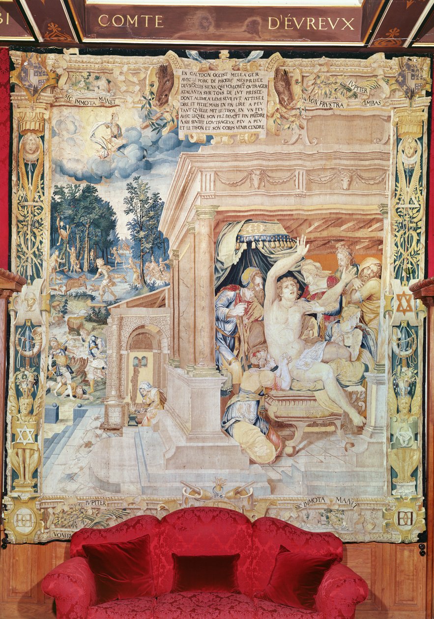 Atalanta e Meleagro, dalla Storia di Diana da Fontainebleau School