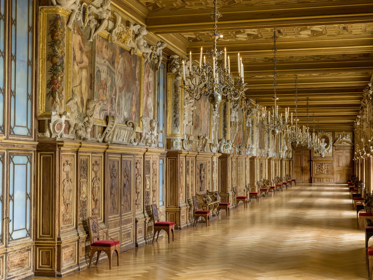 Panoramica della galleria Francois 1er (foto) da Fontainebleau School
