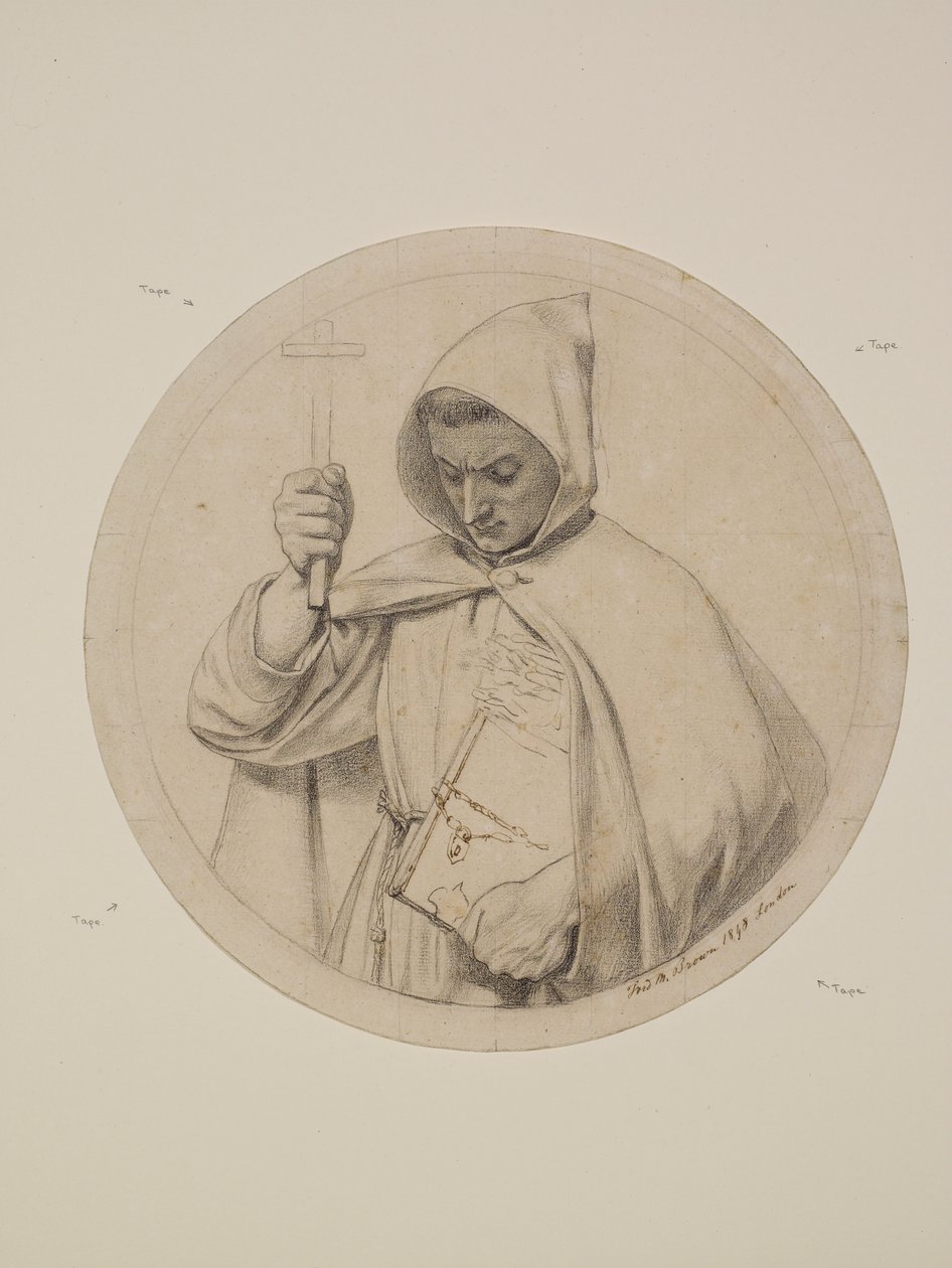 Wycliffe legge la sua traduzione della Bibbia da Ford Madox Brown