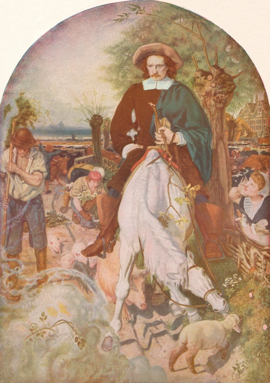 Cromwell nella Sua Fattoria, 1874, 1918 da Ford Madox Brown
