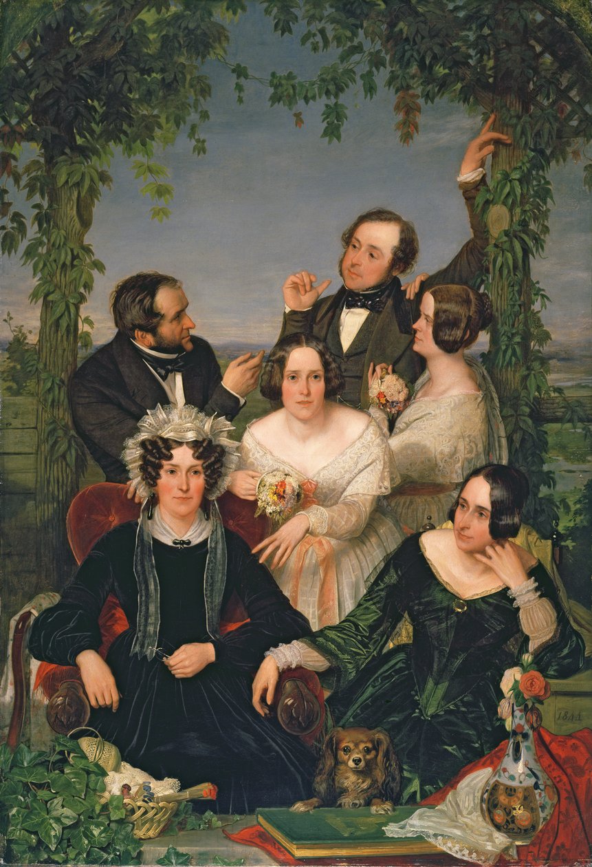 Gruppo familiare (La famiglia Bromley) 1844 da Ford Madox Brown